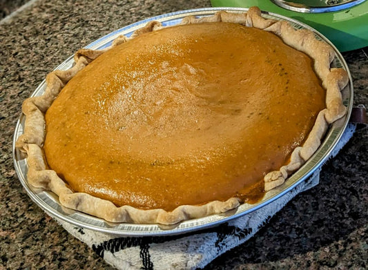 Fresh Roasted Pumpkin Pie  Recipe  (includes GF instructions & Pecan crumb add on)